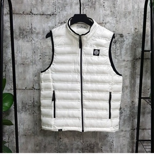 스톤아일*드 사각와패 패딩조끼