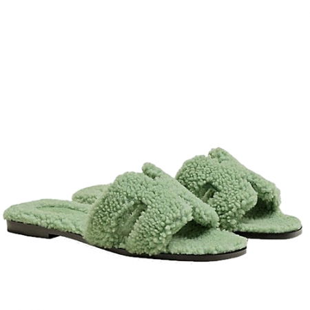 HERMES 오란 양털 시어링 샌들 슬리퍼