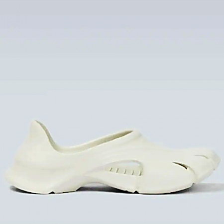 발렌시아가 블랙 몰드 클로즈 샌들 - 화이트