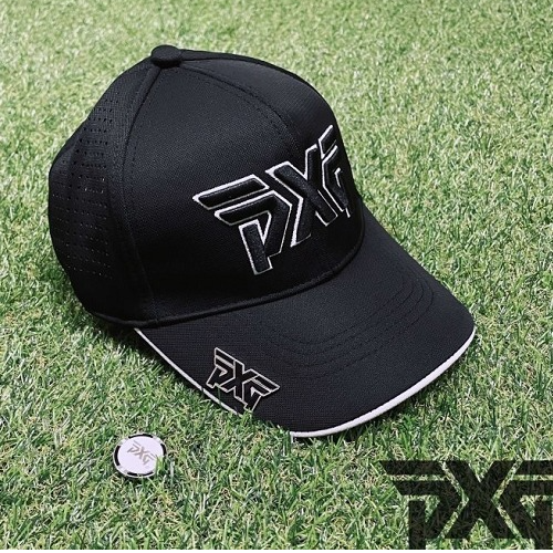 P*G 빅엠보 배색로고 펀칭 볼마커 마그네틱 로고 캡 (남여공용)