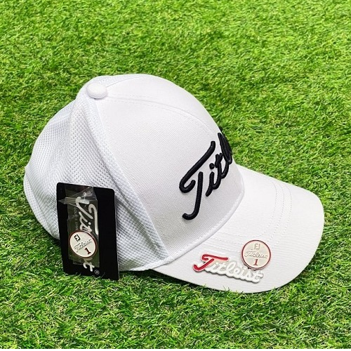 타이틀리*트 GOLF 엠보자수로* FJ 마그네틱 볼마커 드라이핏 메쉬 캡모자 (남여공용)