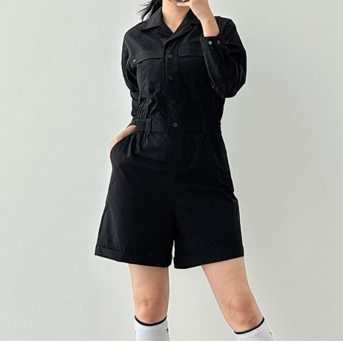 P*G 여성 카라 LS 점프슈트