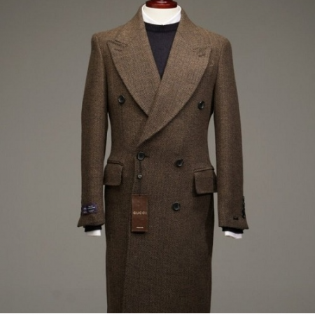 GUC*I 헤링본 울100% 코트