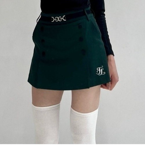 페어라*어 단추 레이스 스커트