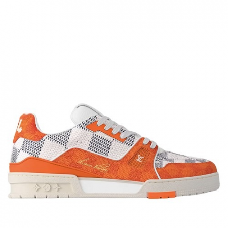 LOUIS VUITTON 다미에 트레이너 스니커즈 - 오렌지