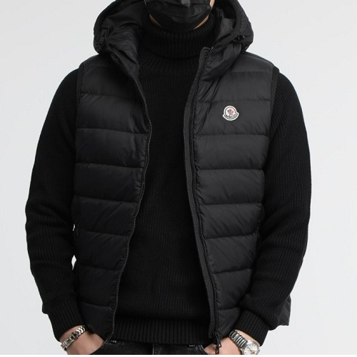 MONCL*R 덕다운 후드패딩 조끼