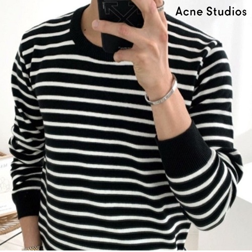 아*네 캐시 스트라이프 니트