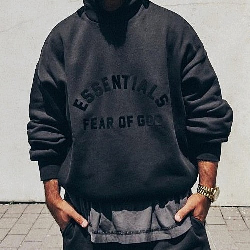 FEAR OF GOD ESSENTIALS 블랙콜렉션 스웻셔츠