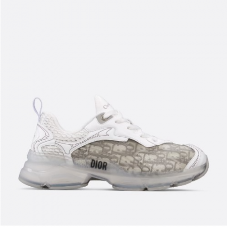 DI*R VIBE 스니커즈 그레이 오블리크 테크니컬 패브릭 & 투명 러버