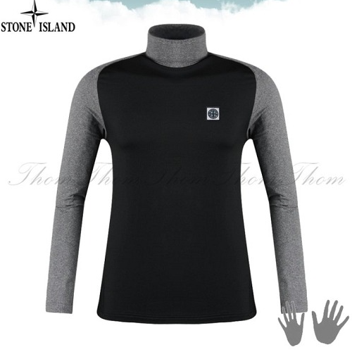 스톤아일*드 토리 배색 기모 하프 폴라