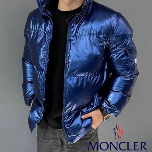 MONCL*R 로고패치 글로시 유광 패딩자켓