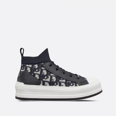 DIOR WALK’N’DIOR 플랫폼 스니커즈 딥 블루 오블리크 테크니컬 메시