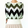 지*어 여성 모헤어 지그재그 스웨터