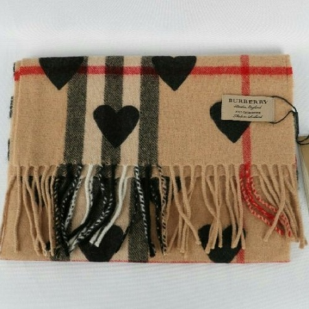 BURBER*Y 하트패턴 캐시미어 머플러