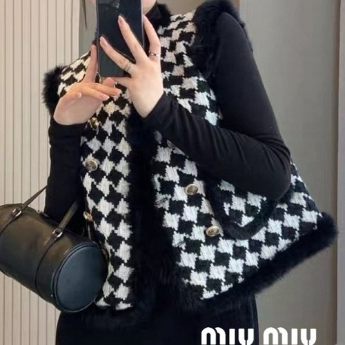 MIUM*U 라인 퍼 체크베스트