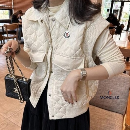 MONCL8R 퀄팅 카라베스트