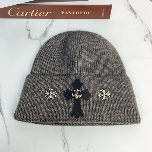 CHROME HEAR*S 십자 엠블럼 비니