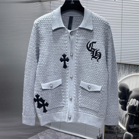 CHROME HEAR*S 엠블럼 와플 니트자켓