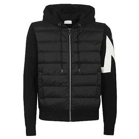 MONCLER 몽클*어 니트믹스 패딩 - 블랙