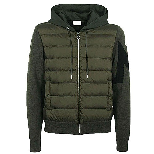 MONCLER 몽클*어 니트믹스 패딩 - 카키