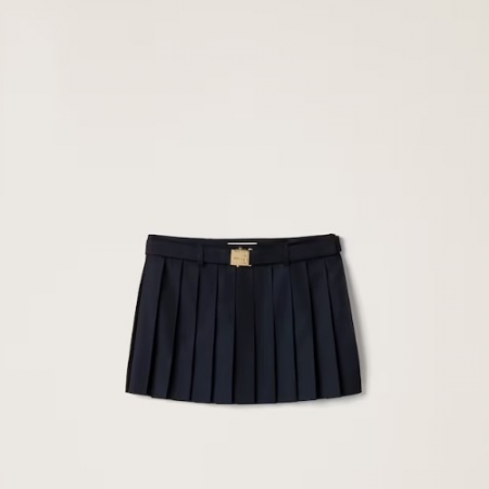 MI* M*U 플리츠 바타비아 미니스커트