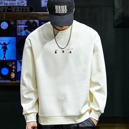 OFF-WHI*E 물감 백 X 패턴 퍼포먼스 밍크양기모 티셔츠