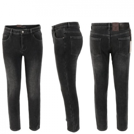 LOUIS VUITT*N 23FW LV로고 블랙 슬림 일자진