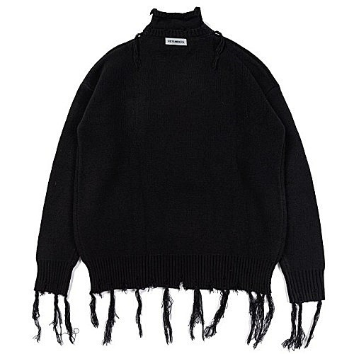 베*멍 VETEMENTS 디스트로이드 하이넥 스웨터