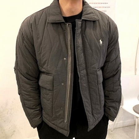 랄프로렌 polo ralphlauren 재그 퀄팅 카라자켓