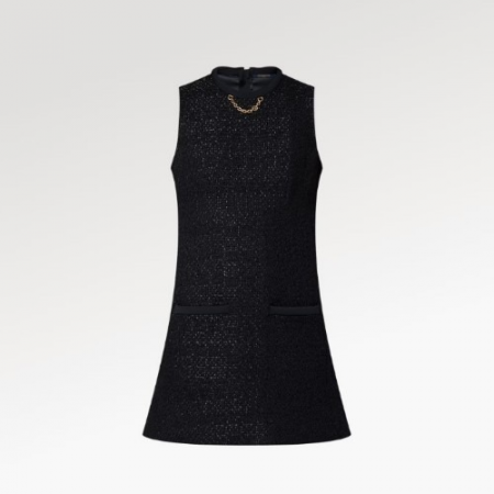 LOUIS VUI*TON 트위드 포켓 드레스