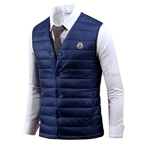 MONCL*R 브이넥 웰론 패딩 베스트