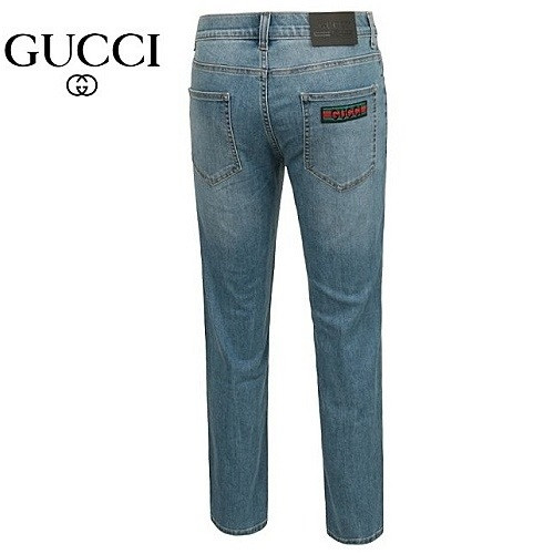 구* GUCCI 자수네임 중청워싱 슬림진