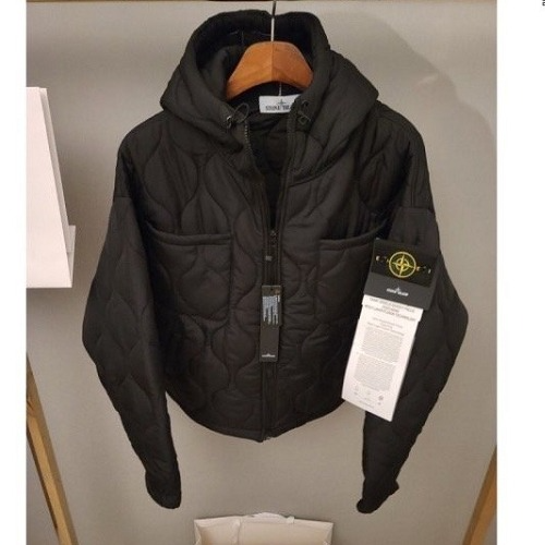 스톤아일*드 퀄팅 패딩 후드 점퍼