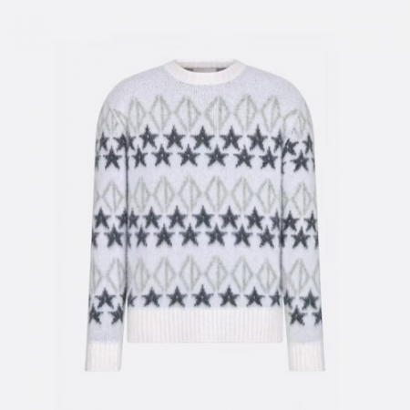 DI*R AND PETER DOIG CD DIAMOND 스웨터 - 그레이 울 자카드