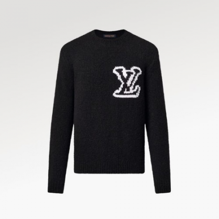 LOUIS VUI*TON 울 블렌드 크루넥 - 블랙