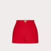 VALENT*NO 크레이프 쿠튀르 쇼츠 - 레드
