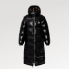 LOUIS VUI*TON 글로시 롱 푸퍼 코트 - 블랙