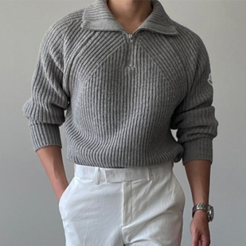 MONCL*R 울 래글런 사선 반집업