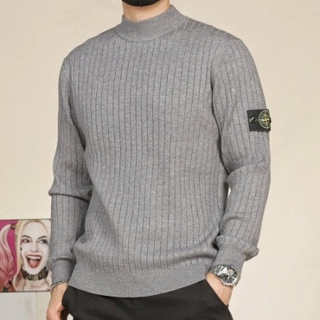 스톤아일*드 골지 반목 니트 티