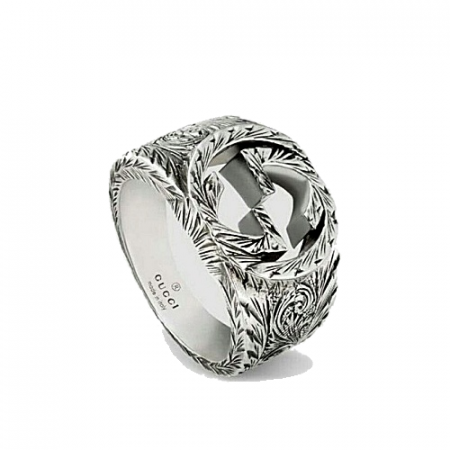 GUCCI 인터로킹 G 스틸 반지