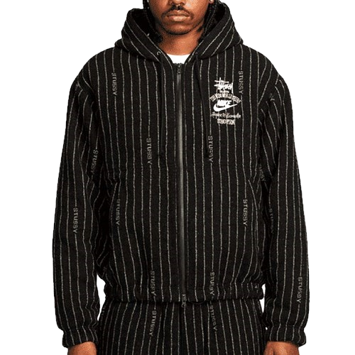 스투시 STUSSY x NIKE 스트라이프 울 후드자켓