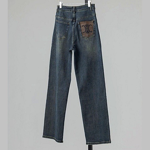 CELINE 다크 유니언 워싱 포켓 데님 진