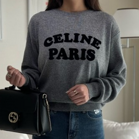 CELI*E 벨루어 라운드넥니트