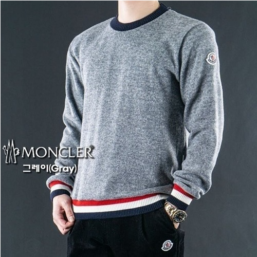 MONCL*R 레이드 삼선 시보리 니트