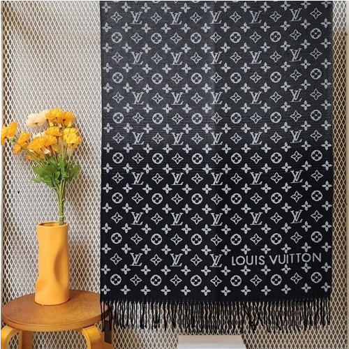LOUIS VUITT*N 양면 숄 머플러