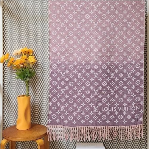 LOUIS VUITT*N 양면 숄 머플러