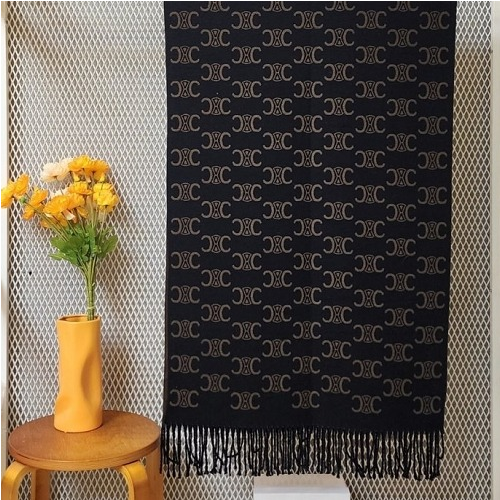 CELI*E & LOUIS VUITT*N 양면 숄 머플러