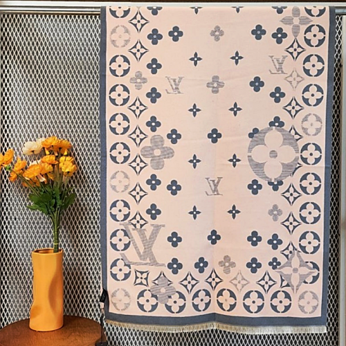 LOUIS VUITT*N 양면 숄 머플러