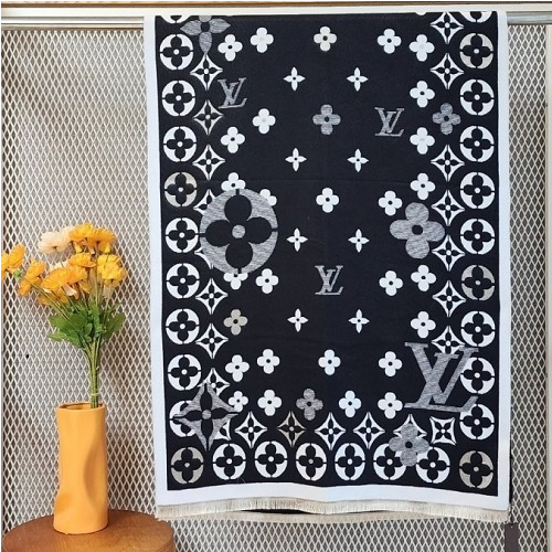 LOUIS VUITT*N 양면 숄 머플러