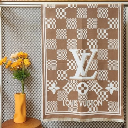 LOUIS VUITT*N 양면 숄 머플러